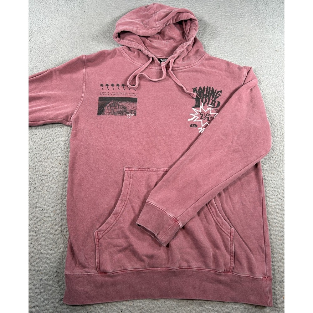 Rolling Loud Miami 24 Hoodie Men's‎ Medium Red Sweatshirt Festival Long Sleeve